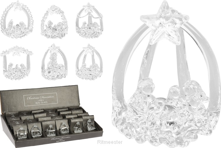 Glass Deco Nativity - 6 assorted designs