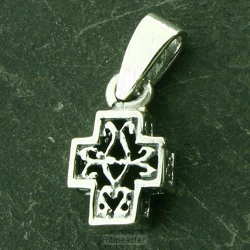 925 Silver Pendant Celtic Cross 13x8x4mm