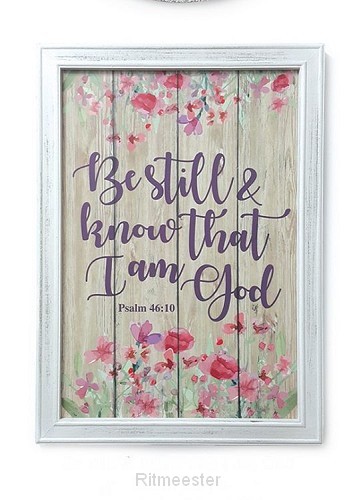 Wall art be still and know