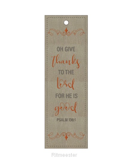 Luxleather bookmark Give thanks