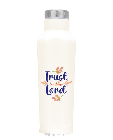Thermos Bottle Trust in the Lord - White