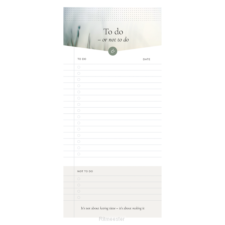 To-do & not-to-do-list