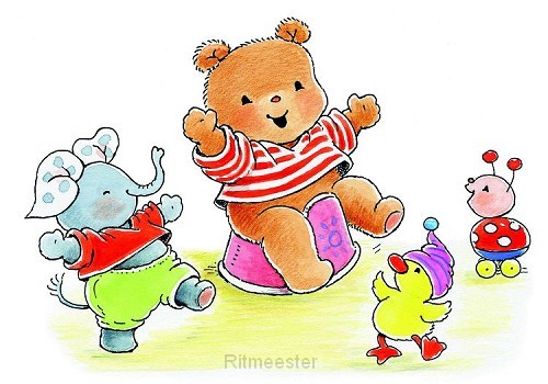 Ansichtkaart 15x10,5 bobbi op potje