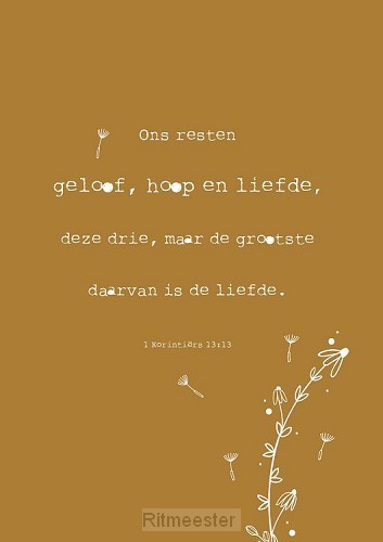 Metal deco geloof hoop en liefde