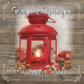 Kaart gezegende kerstdagen en voorspoedi