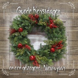 Kaart goede kerstdagen en gezegend nieuw