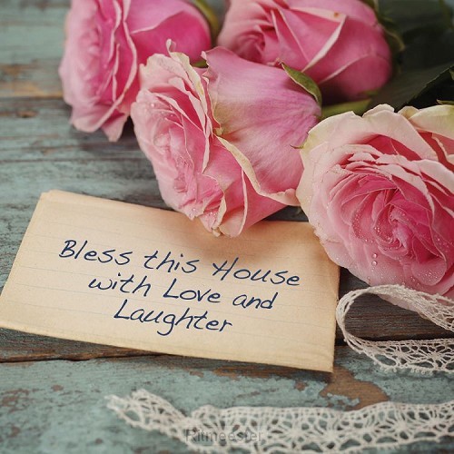 Wandbord kunststof bless this house