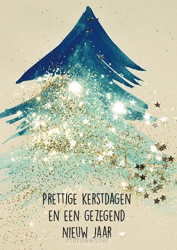 Prettige kerstdagen - glitterboom