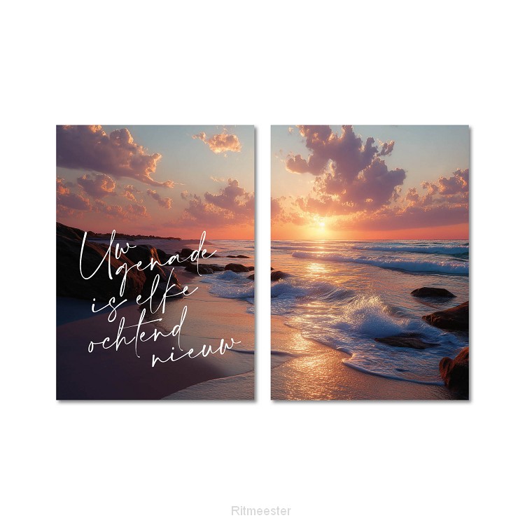 Wandbord A3 Uw genade is elke ochtend ni