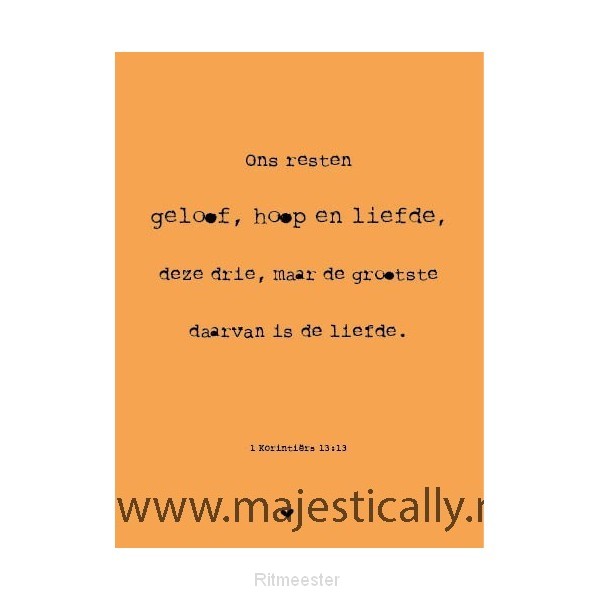 Kaart geloof hoop en liefde