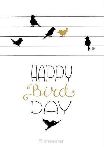 Kaart happy bird day