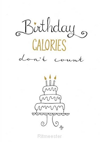 Kaart birthday calories
