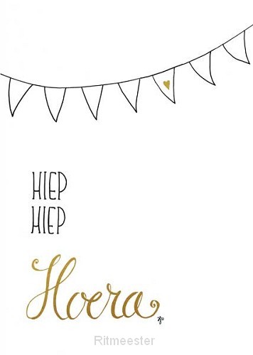 Kaart hiep hiep hoera