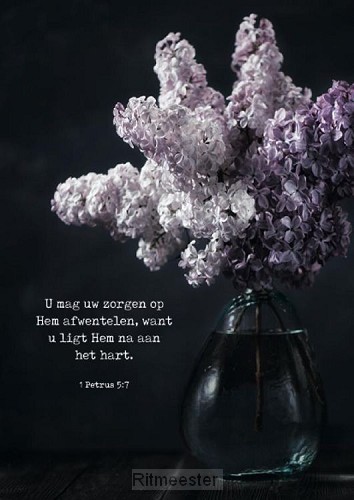 Poster U mag uw zorgen op Hem afwentelen
