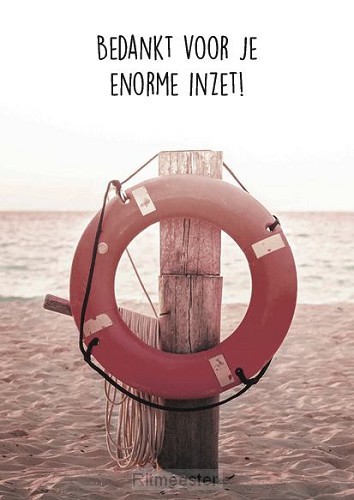 Kaart Bedankt voor je enorme inzet