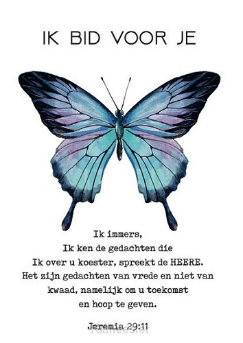 Kaart k Bid voor je   Jeremia 29:11