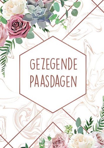 Paaskaart gezegende paasdagen abstract