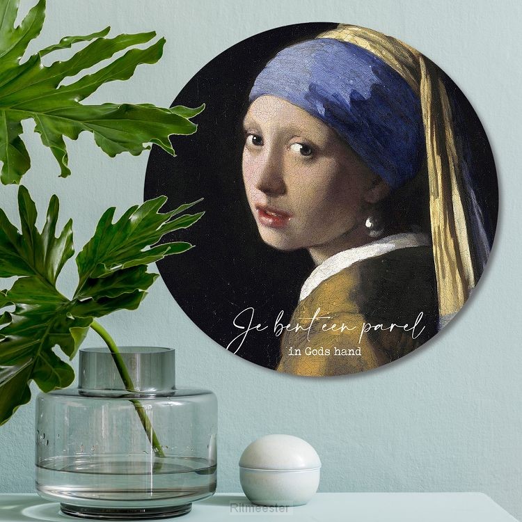 Muurcirkel meisje met de parel