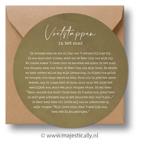 Cirkelcadeau groen voetstappen