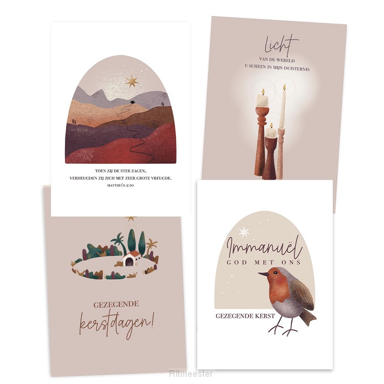 Voordeelpakje kerstkaarten marjolein IV