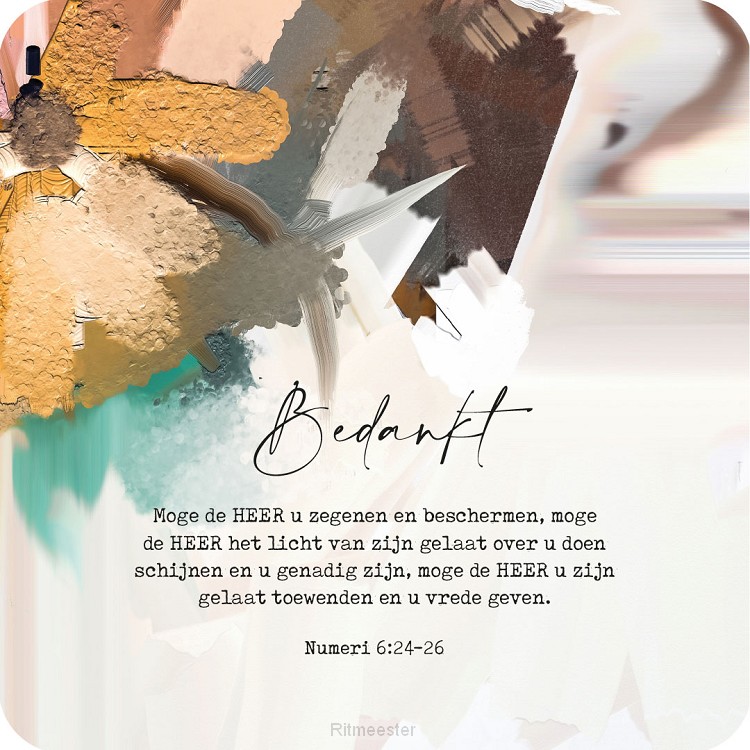 Cadeaubordjes bedankt Num 6:24-26