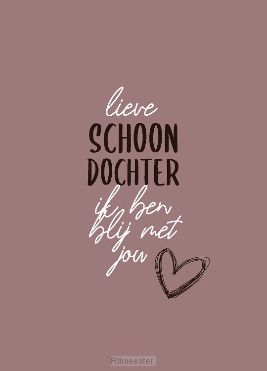 Wenskaart lieve schoondochter
