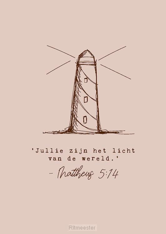 Interieurbord A4 jullie zijn het licht