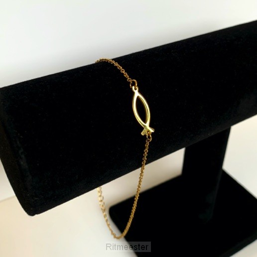 Enkelbandje ichtus visje goud