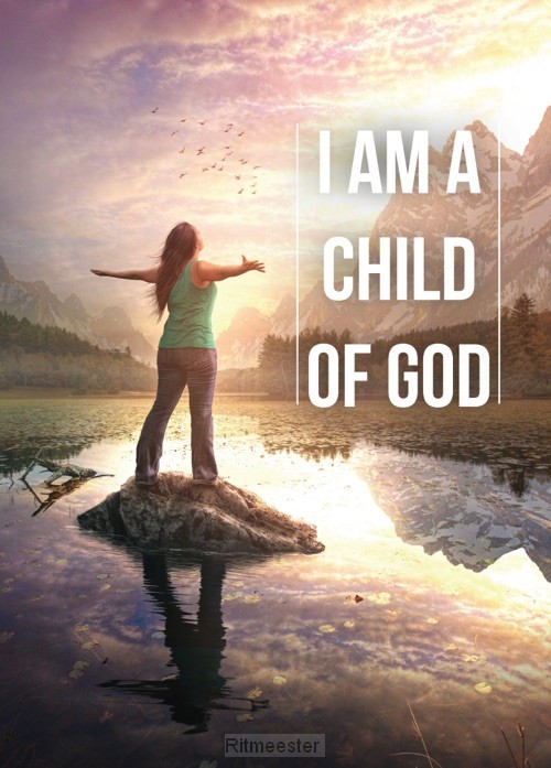 Poster a4 i am a child of God  mountains