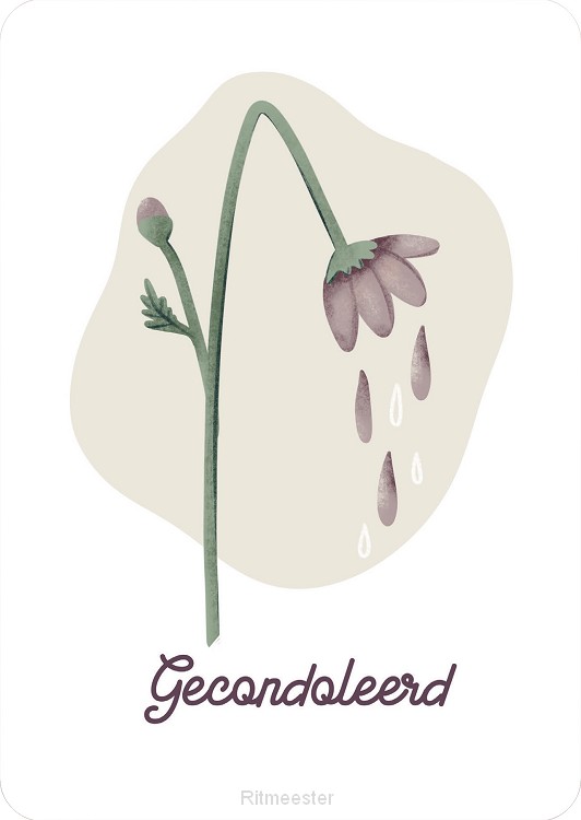 Kaart gecondoleerd