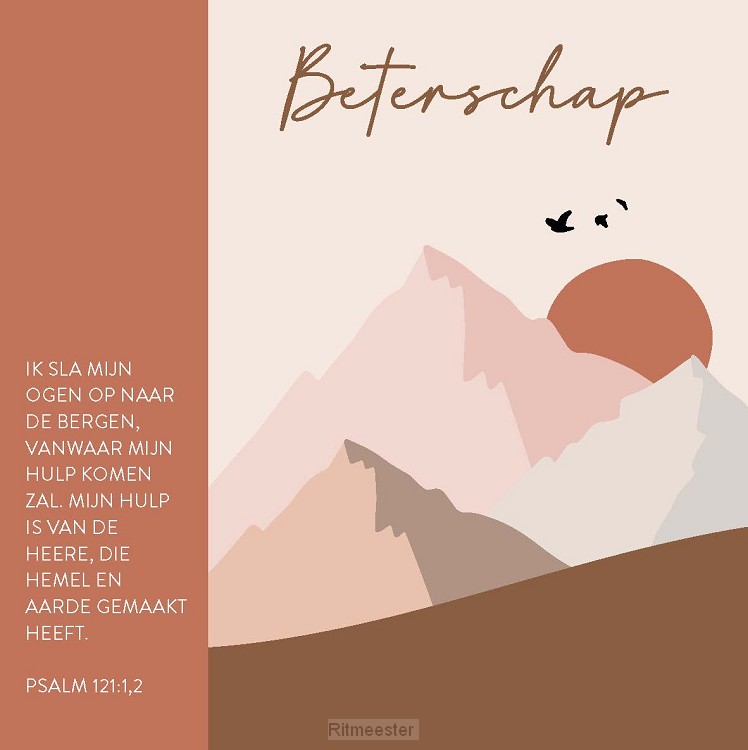 Kaart beterschap - psalm 121:1,2