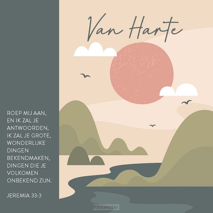 Kaart van harte - Jer 33:3