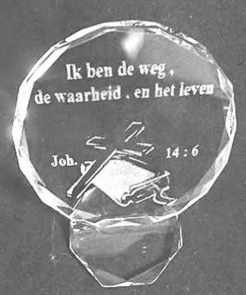 Plateau kristal Ik ben de weg