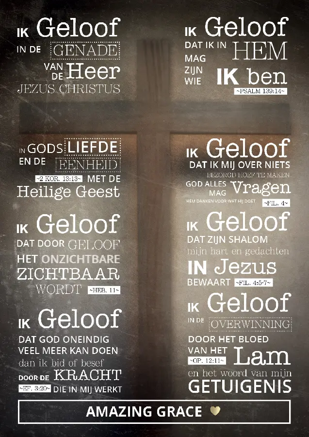 Posterkaart A4 Ik geloof