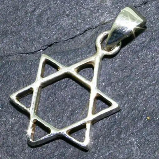 Silver pendant star of David 19mm