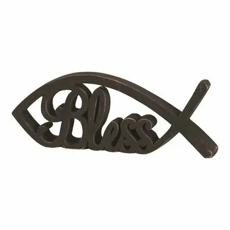 Fish Figure with Bless tabletop 22,8cm