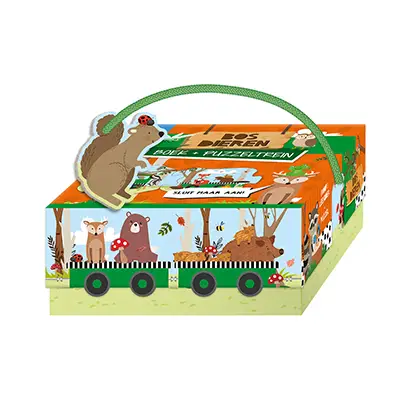 Bosdieren - boek + treinpuzzel