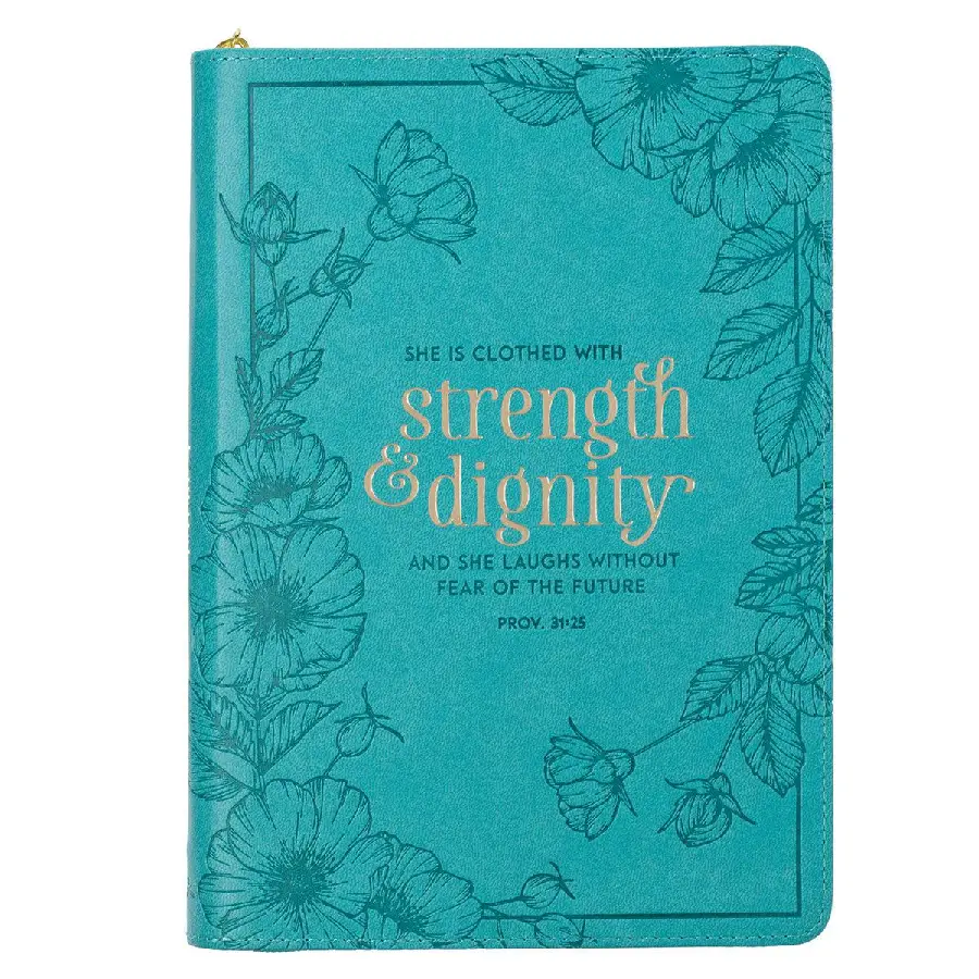 Strength & Dignity Teal Classic Zipper