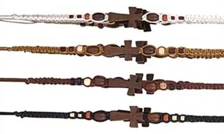Wood cross bracelet