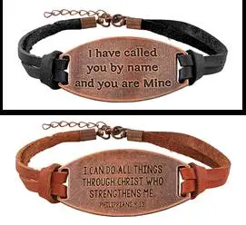 Bracelet leather/metal plate set2