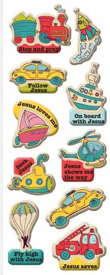 Puffy stickers vehicle set3