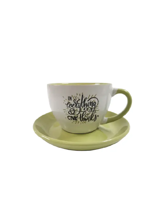 Cup and saucer In everything give thanks
