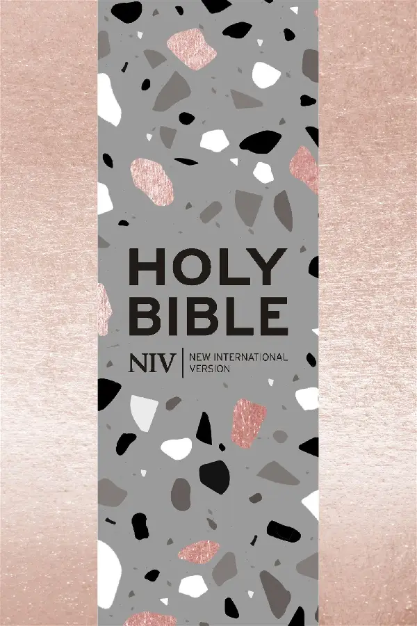 NIV pocket bible with zip rose-gold soft