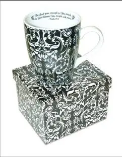 Boxed mug damask Psalm 29:11