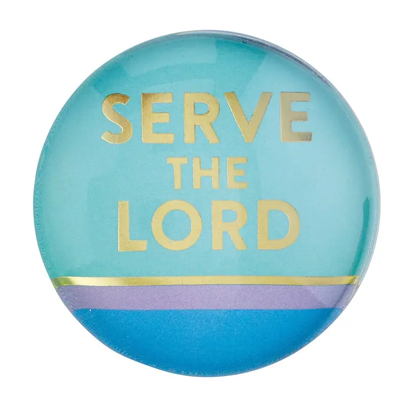 Magnet Round Serve the Lord (2)