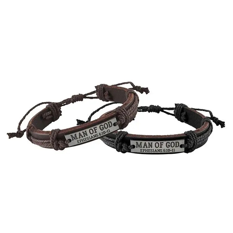 Leather bracelet man of god