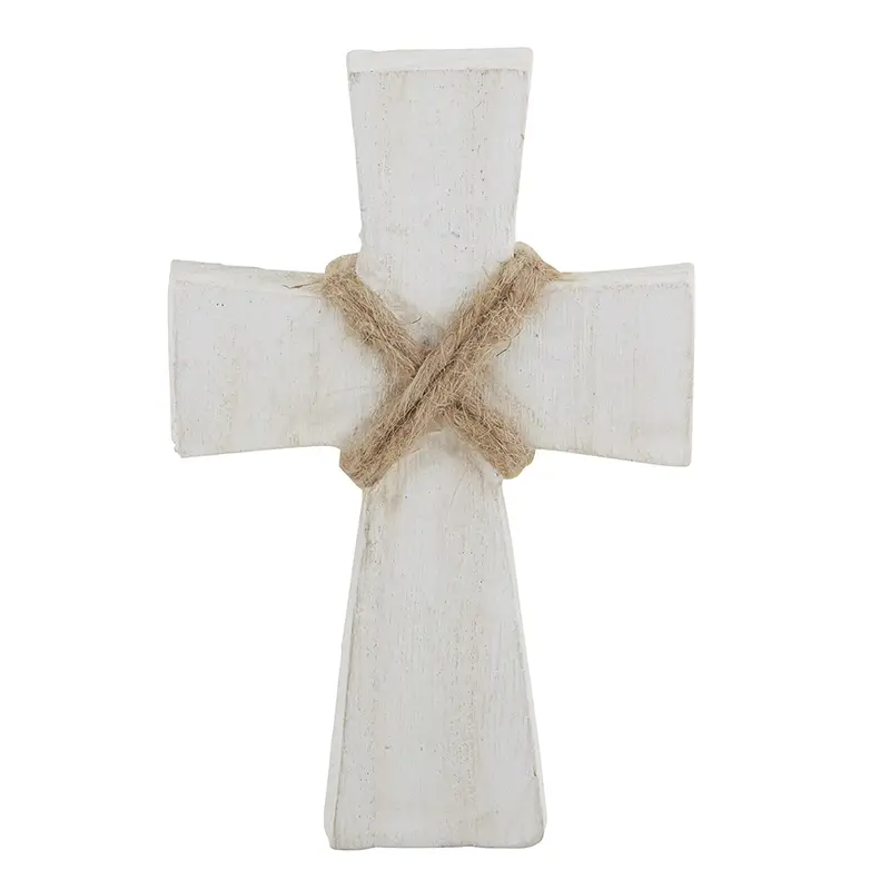 Smal wood cross white wash