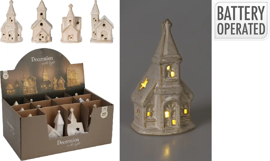 Churches LED-Light (set of 4) 6,3x5x11cm