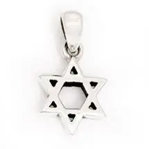 Silver pendant star of David 17mm