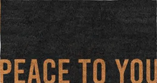 Large Coir Doormat Peace to you